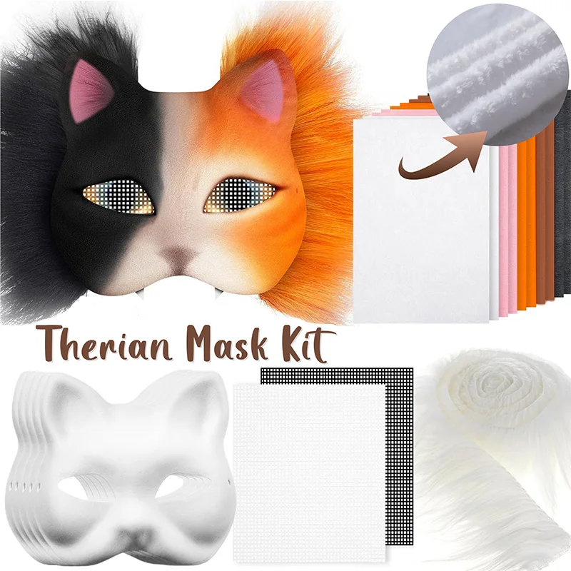 nouveau bricolage masque de pâte blanche animal renard chat masque à la main graffiti demi masque enfants adultes cadeaux pour halloween cosplay fête nouveau bricolage masque de pâte blanche animal renard chat masque à la main graffiti demi masque enfants adultes cadeaux pour halloween cosplay fête