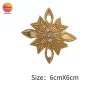 Tube de perles d&rsquo;or, tranche d&rsquo;or, motif de fleur, Patch de couture, gilet, sac de vêtements, tous les accessoires de couture décoratifs, bricolage