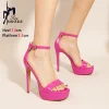 sandales à talons fins en daim noir pour femmes, style européen et américain, 13cm, talons hauts carrés d'été, chaussures à plateforme optique parker