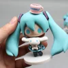 hatsune miku anime figurine tenant cannelle oeil de haricot kawaii décorations de table figurines d'action poupée modèle enfants toygift