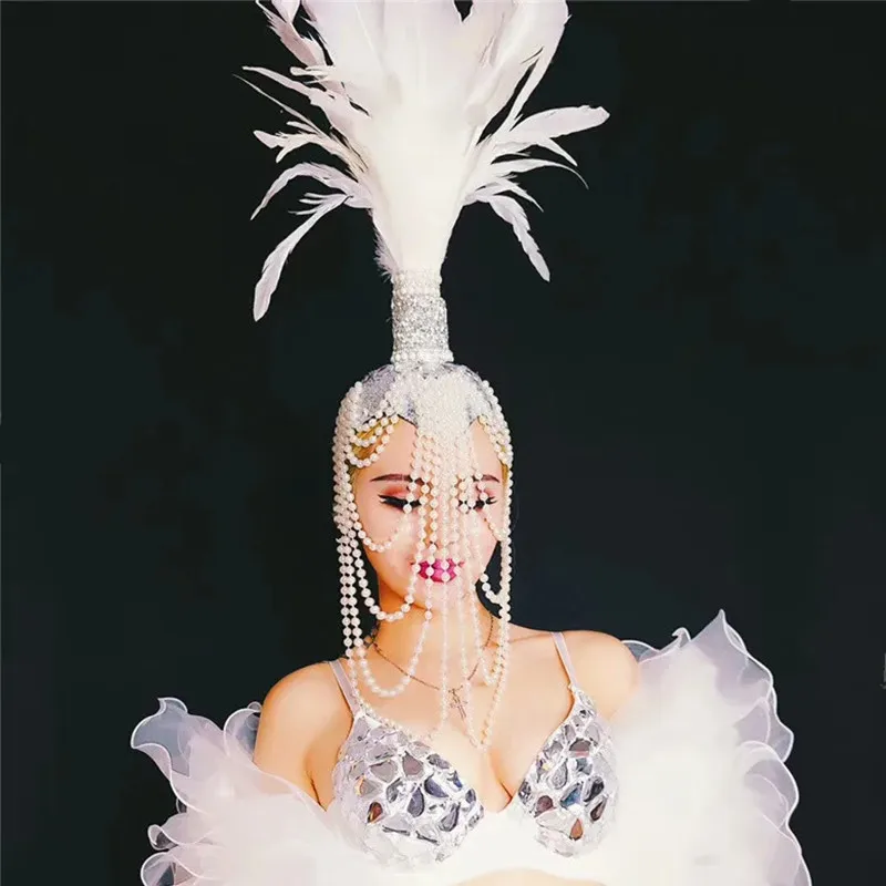 costume d'équipe de danse gogo pour discothèque, bar, horloge blanche, strass, bikini, couvre chef en plumes, dj danseuse, festival, tenues de scène rave costume d'équipe de danse gogo pour discothèque, bar, horloge blanche, strass, bikini, couvre chef en plumes, dj danseuse, festival, tenues de scène rave