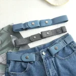 Ceinture élastique réglable en toile, Invisible, sans boucle, pour femmes et hommes, pantalon en Jean, robe, sans boucle, facile à porter, 2024 Ceinture élastique réglable en toile, Invisible, sans boucle, pour femmes et hommes, pantalon en Jean, robe, sans boucle, facile à porter, 2024
