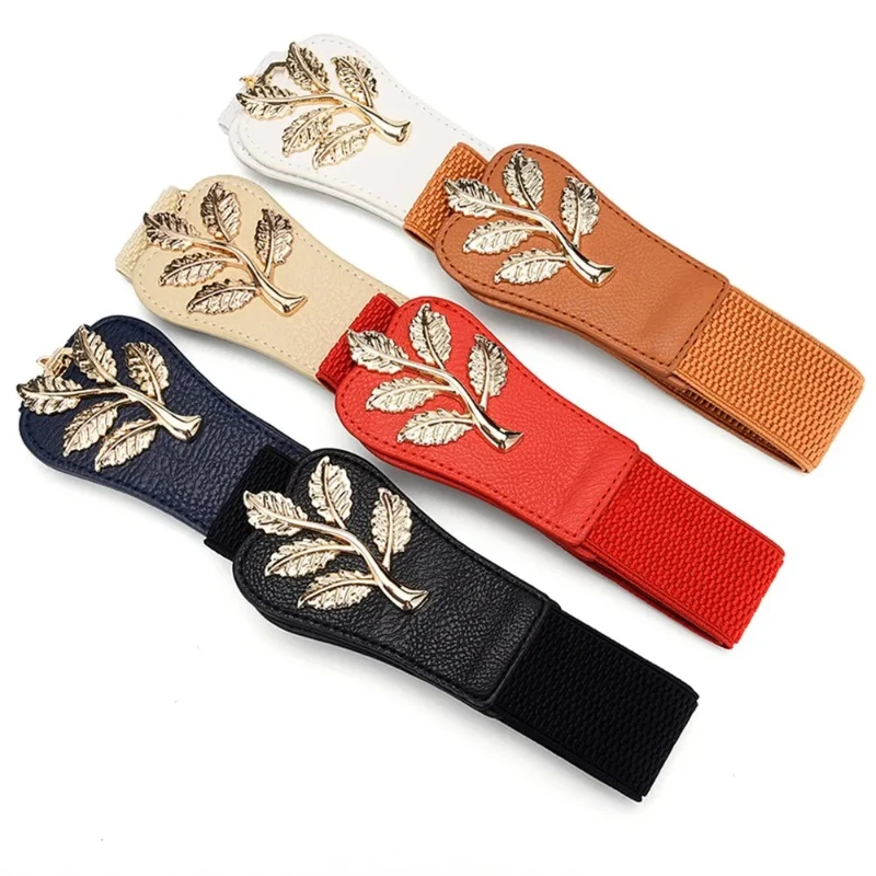 ceinture élastique pour femmes, version coréenne, feuille d'or, ceinture boutonnée, décoration de robe, manteau, ceinture élastique pour femmes ceinture élastique pour femmes, version coréenne, feuille d'or, ceinture boutonnée, décoration de robe, manteau, ceinture élastique pour femmes