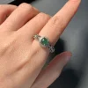 bague en jade naturel de birmanie, réglable, bijoux pour femmes, cadeau, vente en gros, haute qualité, vintage, fine