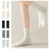 Chaussettes tubulaires à deux orteils confortables, à volants, fines et séparées, en coton, respirantes, mi-mollet, pour femmes, 2 paires