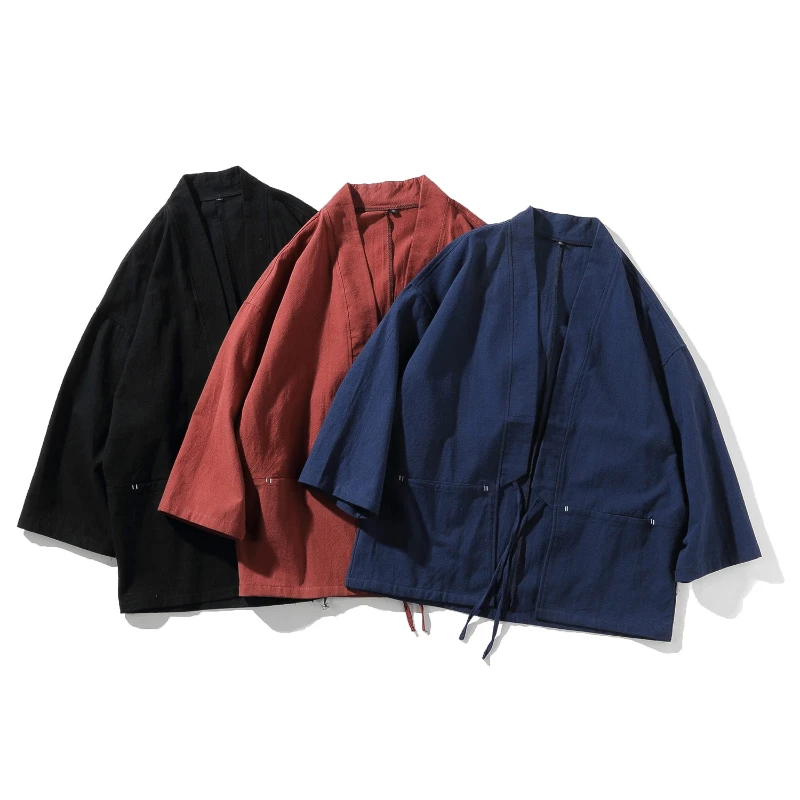 m 5xl japonais kimono cardigan hommes coton et lin haori entremimale samurai costume vêtements chinois hanfu streetwear veste m 5xl japonais kimono cardigan hommes coton et lin haori entremimale samurai costume vêtements chinois hanfu streetwear veste
