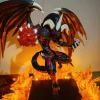 yu gi oh! 5d's anime dragon rouge archfiend crimson fire bricolage effet led bricolage figurines d'action & base & lampe collection décoration