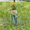vase artistique en résine avec visage bohème fabriqué à la main ornement d'accent de décoration pour la maison