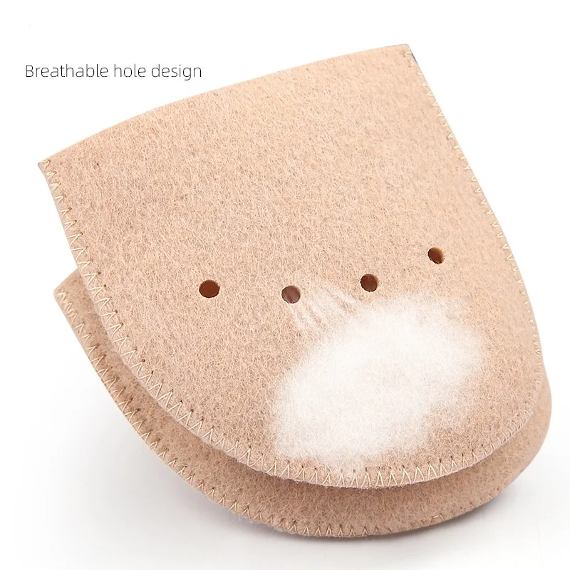 coussinet avant pied en feutre pour chaussures de ballet, coussinets d'orteils perforés doux, anti usure et absorbant les chocs coussinet avant pied en feutre pour chaussures de ballet, coussinets d'orteils perforés doux, anti usure et absorbant les chocs