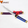 aizen kunitoshi katana wakizashi tanto – épée peinte en bois massif, lame adaptée à l'entraînement, accessoires d'armes de cosplay non tranchants, 53cm
