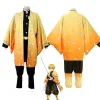 Anime démon tueur Kimetsu no Yaiba Agatsuma Zenitsu Costume Cosplay donna Kimono uniforme Halloween vêtements de fête de noël Anime démon tueur Kimetsu no Yaiba Agatsuma Zenitsu Costume Cosplay donna Kimono uniforme Halloween vêtements de fête de noël
