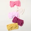 5 pièces mignon arcs bébé bandeau doux élastique bébé fille bandes de cheveux pour nouveau né infantile turban chapeaux bébé cheveux accessoires