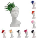 Fleur femmes élégant plume Fascinator chapeau bandeau cheveux accessoires