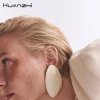huanzbottles boucles d'oreilles géométriques ovales pour femmes, feuille de résine rapresin, grande taille, personnalité simple exagérée, bijoux de fête, cadeaux pour filles