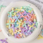 100 ruban coloré nœud ruban Mini ruban Floral nœud papillon bricolage artisanat Scrapbook décoratif accessoires de couture
