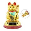 Figurine de chats porte-bonheur en or classique, bras mobile, richesse chinoise, Fortune Feng Shui, décoration artisanale pour la maison et l&rsquo;hôtel