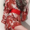 kimono japonais sexuel, vêtements de nuit sexy, tenue de cosplay pour femmes, robe de style traditionnel yukata sakura, pyjama, ceinture en soie douce