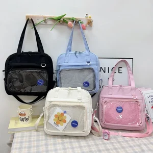 Style japonais Kawaii Itabag pour poupées grands sacs à main nouveaux sacs d&rsquo;école en Nylon pour adolescentes fourre-tout sac à bandoulière JK sac à bandoulière
