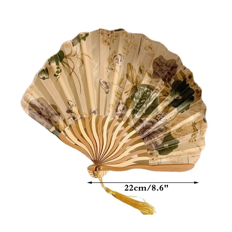 1pc portable main pli ventilateur nouveau style chinois accessoires de danse rétro coquille ventilateur femme hommes bambou bois soie fleur pliant ventilateur 1pc portable main pli ventilateur nouveau style chinois accessoires de danse rétro coquille ventilateur femme hommes bambou bois soie fleur pliant ventilateur