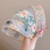 bandeau à fleurs brodé rétro pour femmes, tissu à fleurs de haute qualité, bord large avec dents, bandeau à la mode
