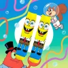 1/4 paires de chaussettes hautes tricotées mignonnes de dessin animé pour hommes et femmes