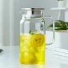 bouilloire en verre borosilicate de grande capacité, théière, degré de chaleur, pour thé, jus, eau, 1200ml, 1600ml