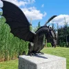 statue de dragon de jardin, fontaine, ornement de dragon, sculpture d'eau en résine pour la maison, décoration de jardin, statue de dragon
