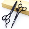 ciseaux de coiffure professionnels japonais, coupe de cheveux plate, 6/7 pouces, 440c, sac cadeau gratuit, peigne