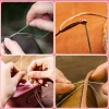 fenrry coloré 284yards fil ciré à coudre en cuir fil de couture long pratique pour l'artisanat bricolage/reliure/réparation de chaussures