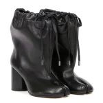 Tabi – bottes à bout fendu pour femme, avec cordon de serrage, talons hauts noués, sabot de mouton, sabot de cochon, à la mode, bout rond, talon épais, été et hiver