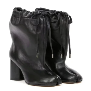 Tabi – bottes à bout fendu pour femme, avec cordon de serrage, talons hauts noués, sabot de mouton, sabot de cochon, à la mode, bout rond, talon épais, été et hiver Tabi – bottes à bout fendu pour femme, avec cordon de serrage, talons hauts noués, sabot de mouton, sabot de cochon, à la mode, bout rond, talon épais, été et hiver