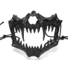 masque de fête à dents longues, squelette de samouraï, demi masque, loup, dragon, tigre, houjuu nue, accessoires de costume d'halloween pour cosplay