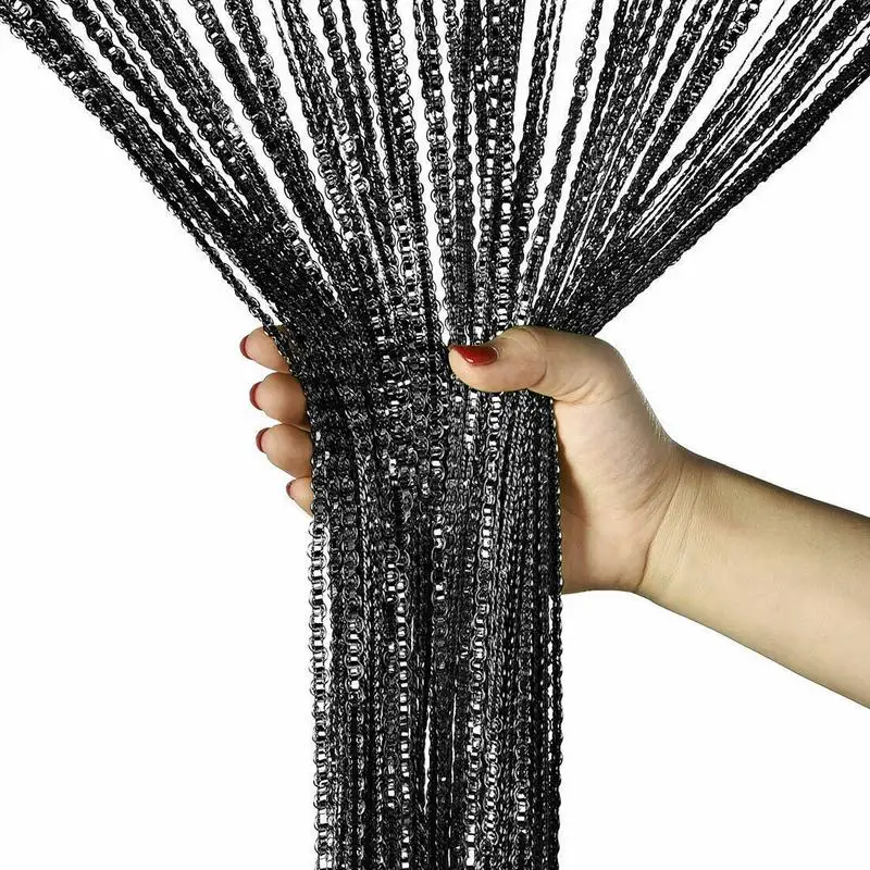 rideau perlé pour porte et fenêtre, 100x200cm, chaîne, été, mouche, insecte, écran, pompon, panneau, décoration d'intérieur rideau perlé pour porte et fenêtre, 100x200cm, chaîne, été, mouche, insecte, écran, pompon, panneau, décoration d'intérieur