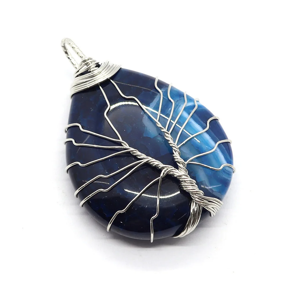 pierre naturelle arbre de vie motif dragon agate pendentif coloré 30x48mm fabrication de bijoux collier à faire soi même boucles d'oreilles accessoires cadeau pierre naturelle arbre de vie motif dragon agate pendentif coloré 30x48mm fabrication de bijoux collier à faire soi même boucles d'oreilles accessoires cadeau