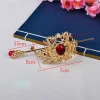 couvre chef en alliage de perles de tempérament rétro, bâton de cheveux de dragon, couronne de cheveux de style chinois, ornement hanfu, accessoires pour cheveux, diadème pour femmes