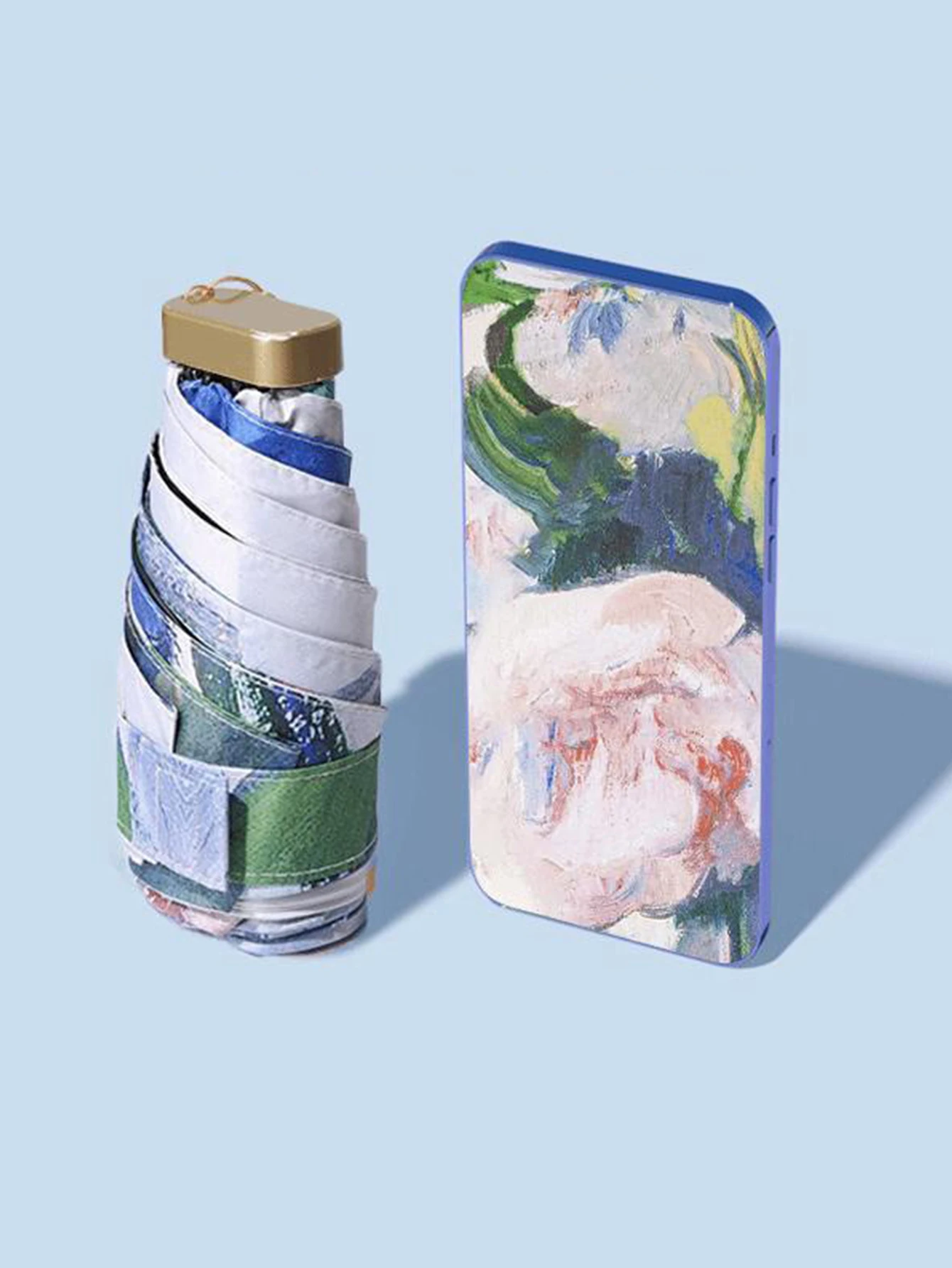 Petit parapluie portable pour femme, mini parapluie de poche, parapluie de pluie pliant à 5/6, peinture à l’huile à la mode, parasol de voyage, parapluie coupe-vent Petit parapluie portable pour femme, mini parapluie de poche, parapluie de pluie pliant à 5/6, peinture à l’huile à la mode, parasol de voyage, parapluie coupe-vent