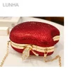 mini pochette de soirée glamour en forme de pomme pour femme, poignée supérieure, jofor