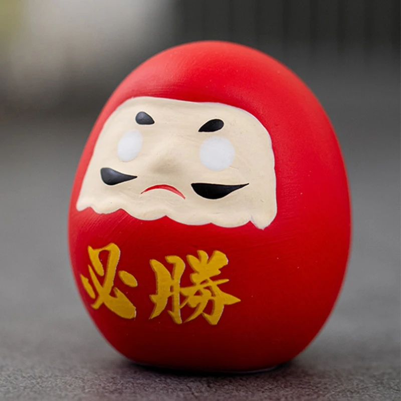 poupée daruma en céramique japonaise, artisanat porte bonheur, ornement de fortune, paysage, décoration de maison, accessoires miniatures, cadeaux, 1 pièce poupée daruma en céramique japonaise, artisanat porte bonheur, ornement de fortune, paysage, décoration de maison, accessoires miniatures, cadeaux, 1 pièce