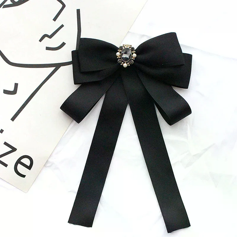chemise nœud broche cravate femme noir collège étudiant école uniforme remise des diplômes tempérament collier broche chemise nœud broche cravate femme noir collège étudiant école uniforme remise des diplômes tempérament collier broche