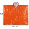 life poncho survie d'urgence poncho de pluie survie thermique espace imperméable chaleur réfléchissant imperméable pour camping randonnée