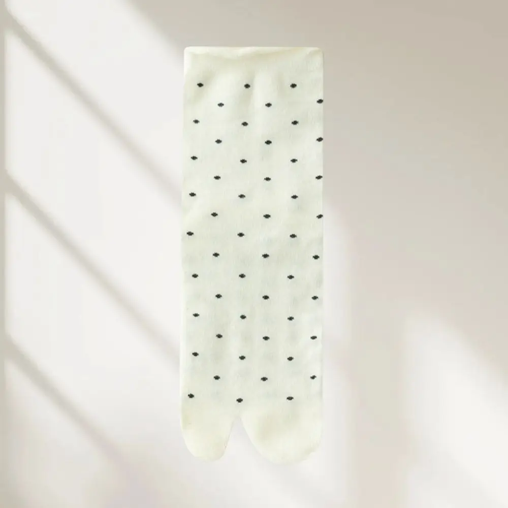 chaussettes tube à deux orteils à pois doux, chaussettes fines en coton à bout séparé, bonneterie respirante, chaussettes mi mollet pour 2 paires de femmes chaussettes tube à deux orteils à pois doux, chaussettes fines en coton à bout séparé, bonneterie respirante, chaussettes mi mollet pour 2 paires de femmes