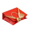 sacs en papier cadeaux avec poignées, sac à main pour cadeaux de fête, ruban à nœud, emballage de bijoux, anniversaire, mariage, remise de diplôme, emballage cadeau