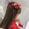 accessoires pour cheveux de fille, pince à cheveux de style chinois, nœud en perles, accessoires pour cheveux d'enfant, coiffure du nouvel an, épingle à cheveux pour bébé