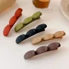 barrettes latérales simples tressées, pince à cheveux en plastique de style coréen, pince à bec de canard, épingle à cheveux, frange pour femmes/filles