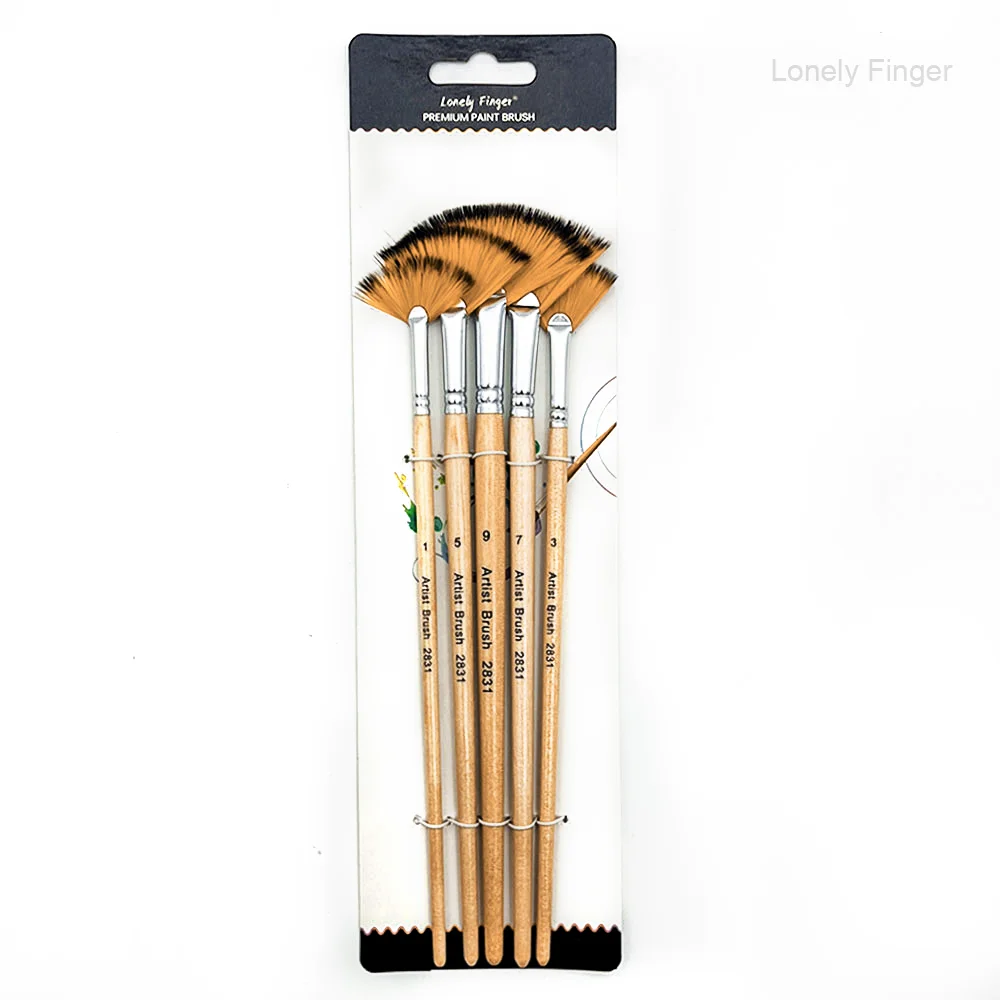 5 pièces pinceaux en éventail pinceau en éventail pour peinture manche en bois pinceaux peinture avec brosses à cheveux en Nylon ensemble brosse en éventail pour Acry 5 pièces pinceaux en éventail pinceau en éventail pour peinture manche en bois pinceaux peinture avec brosses à cheveux en Nylon ensemble brosse en éventail pour Acry