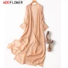 Kimono en soie naturelle pour femmes, Long Cardigan, châle, Blouse, été, plage, couleurs unies, 100%, MM148 Kimono en soie naturelle pour femmes, Long Cardigan, châle, Blouse, été, plage, couleurs unies, 100%, MM148