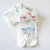 chaussettes en coton à bout fendu pour femme, élégantes, rétro, motifs floraux végétaux, doux, tube central à deux orteils, tabi sox, printemps automne