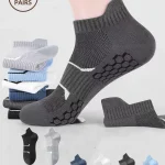 1/3/6 paires hommes cheville chaussettes rayé sport cheville chaussettes anti-dérapant sport football course randonnée vélo chaussette