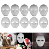 1 10 pièces bricolage masques complets blanc chat renard masque halloween cosplay peintable couple demi animal fête artisanat accessoire pour la fête