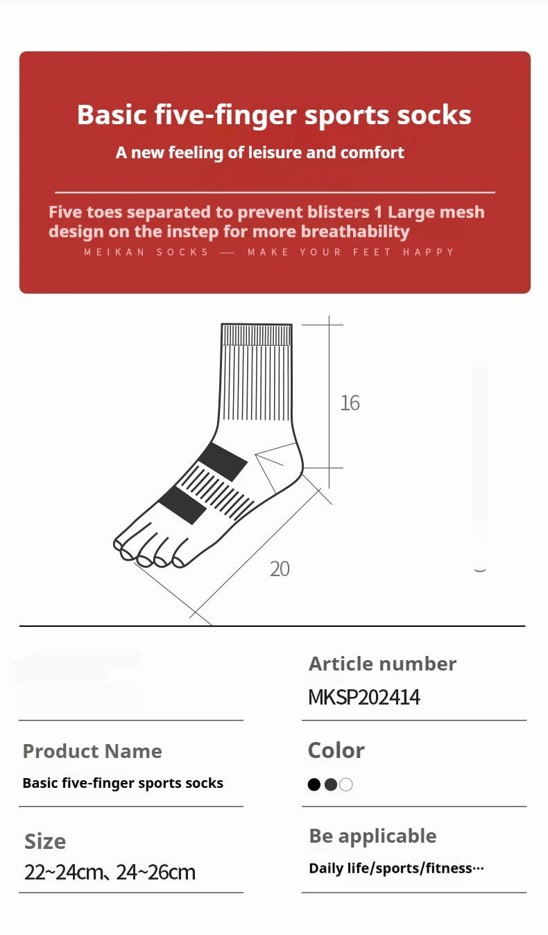 chaussettes à cinq doigts pour hommes, bout fendu, pur coton, respirantes, absorbant la sueur, déodorantes, toutes saisons, chaussettes courtes et longues pour le sport chaussettes à cinq doigts pour hommes, bout fendu, pur coton, respirantes, absorbant la sueur, déodorantes, toutes saisons, chaussettes courtes et longues pour le sport
